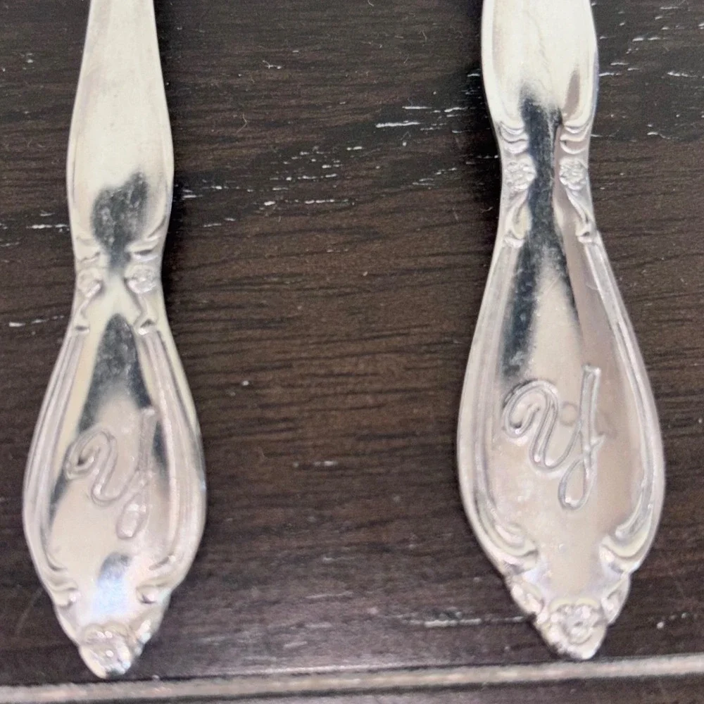 Customcraft Stainless Taiwan Spoons | Monogram Y Floral | Soup‎ Spoon, Teaspoon